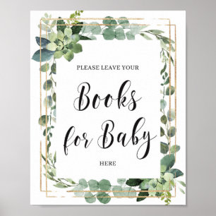 Sukkulente Grünbücher für Babyzeichen Poster