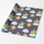 Sukkulente Heaven-Baby-Dusche Geschenkpapier<br><div class="desc">Funky Kaktus Packpapier.</div>