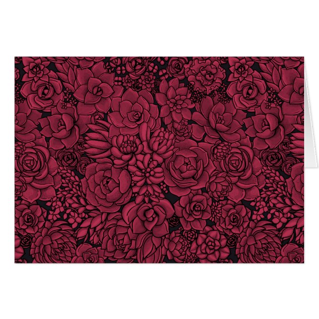 Sukkulente in Viva Magenta - Farbe des Jahres 2023 (Vorderseite (Horizontal))