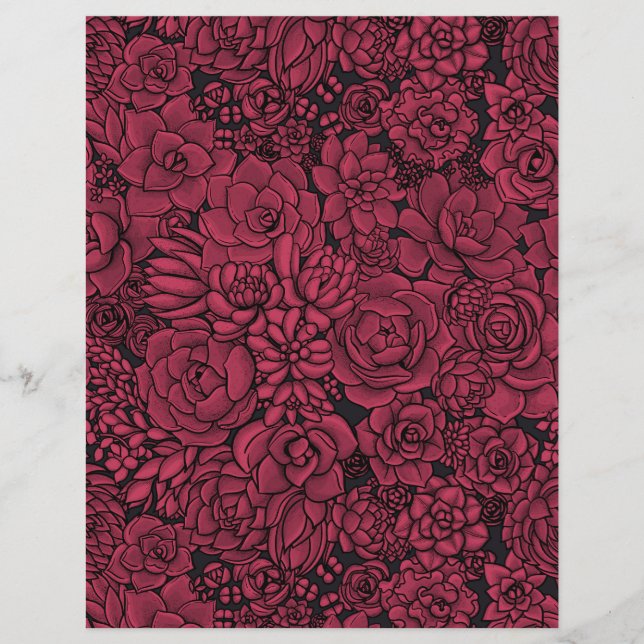 Sukkulente in Viva Magenta - Farbe des Jahres 2023 (Vorderseite)