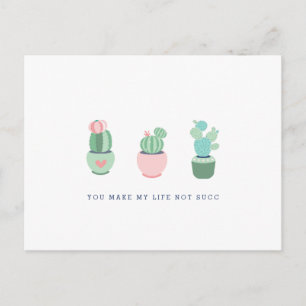 Sukkulente Kakteen, die mein Leben nicht zum Kinde Postkarte