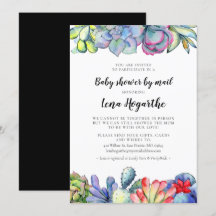 Sukkulente Kaktus Aquarell Kinderdusche per Post