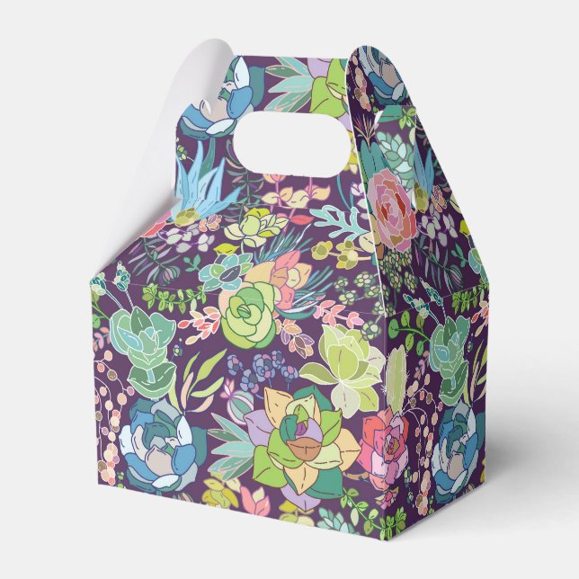 Sukkulente Kaktus Gartenwein Box Geschenkschachtel (Vorderseite)