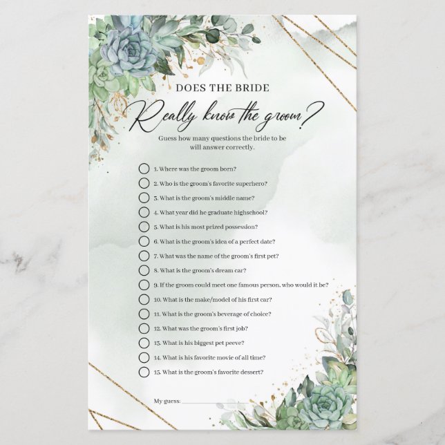 Sukkulente kennt die Braut wirklich den Boden (Vorderseite)