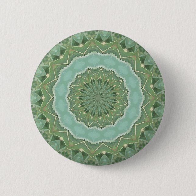 Sukkulente Mandala Button (Vorderseite)