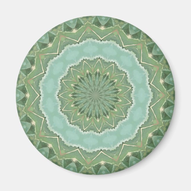 Sukkulente Mandala Magnet (Vorne)