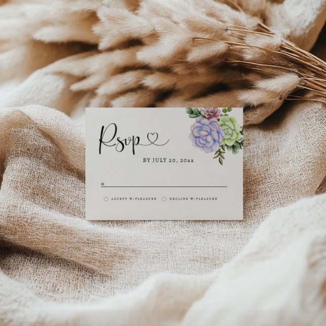 Sukkulente RSVP-Karte Save The Date (Von Creator hochgeladen)