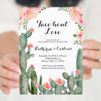 Sukkulente Taco Bout Liebe Engagement Partei Kaktu