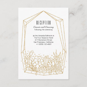 Sukkulente Terrarium Hochzeitskarte Einladung