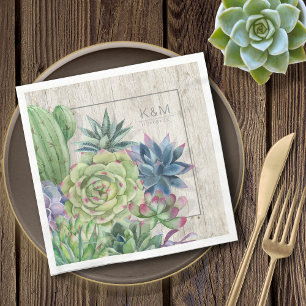 Sukkulente und rustikale Hochzeitssaison ID515 Serviette