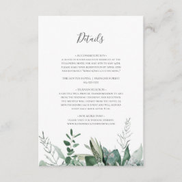 Sukkulente Vegetation | Dunkelgrüne Details Begleitkarte