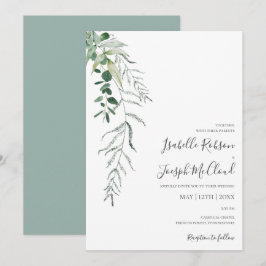 Sukkulente Vegetation | Sage Green Lässig Wedding Einladung