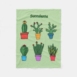 Sukkulenten #1 fleecedecke