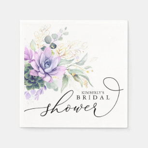 Sukkulenten Grün Elegante Hochzeit / Baby Shower N Serviette