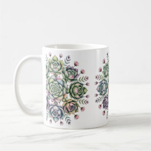 Sukkulenten-Mandala-Muster Kaffeetasse