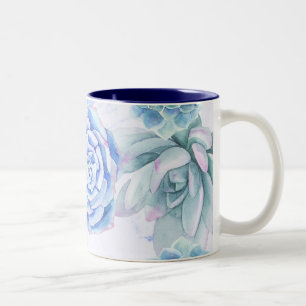 Sukkulenten Moderne Chic Marmor Fiesta Garten Flor Zweifarbige Tasse