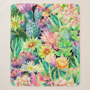 Sukkulenten und Kaktusgartenmuster Sherpadecke