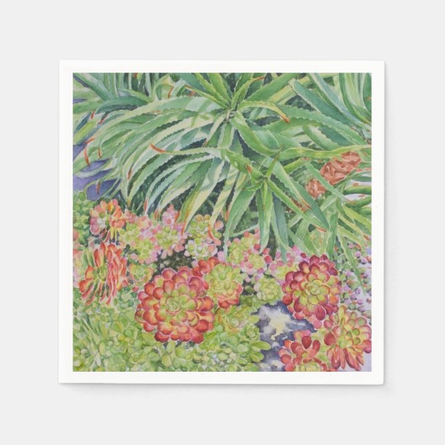 Sukkulentengarten Serviette (Vorderseite)