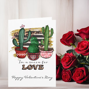 Sukkulenter Valentinstag Liebe Cactus succulent Karte