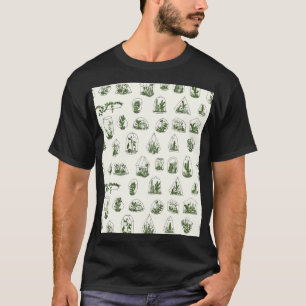 Sukkulentes Florarium: Vintage geometrisches Desig T-Shirt