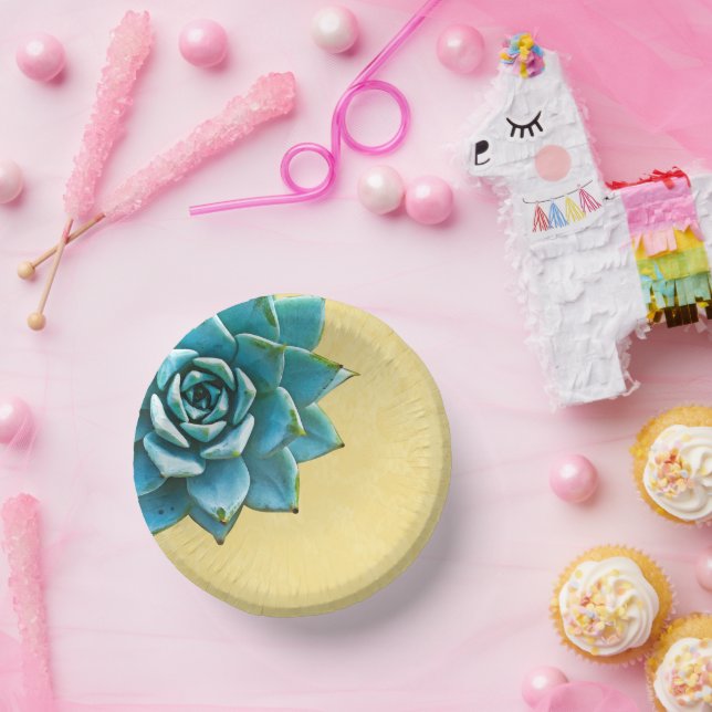 Sukkuline Gelblackierung Pappteller (Party)