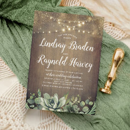 Sukkuline | Rustikale Hochzeit von Landgut Einladung