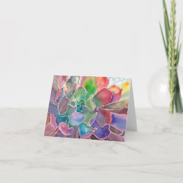 Sukkulöse, zerrissene Echeveria-Grußkarte Karte