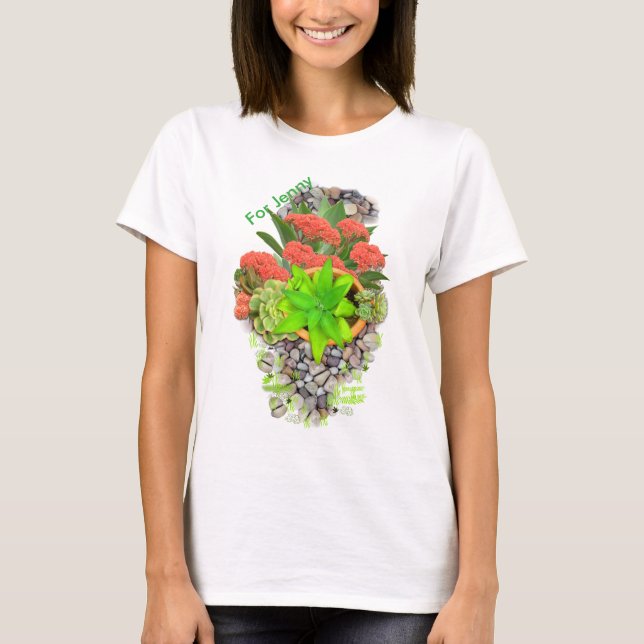Sukkulturen auf Gartenkies T-Shirt (Vorderseite)