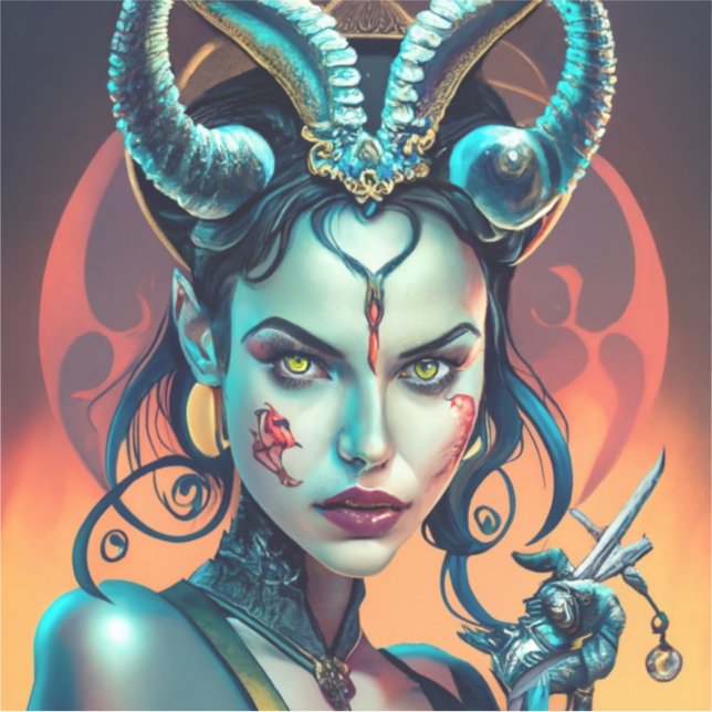 Sukubus Evil Aufkleber (Vorderseite)