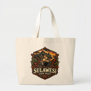 Sulawesi-Dunkelröstung-Vintage-Indonesischer-Kaffe Jumbo Stoffbeutel