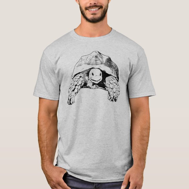 Sulcata Schildkröten-afrikanische angetriebene T-Shirt (Vorderseite)