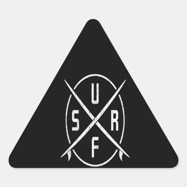 Sulfing Lover | Compass Of Surfing Dreieckiger Aufkleber (Vorderseite)