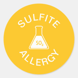 Sulfite-Allergie-Warnung Runder Aufkleber