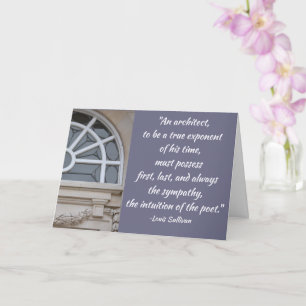 Sullivan Architect Graduate Grußkarte Karte