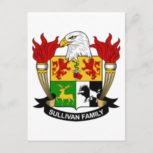 Sullivan Familienwappen Postkarte