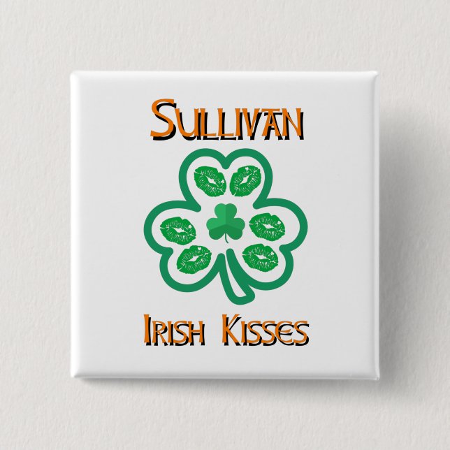 Sullivan Irish Kisses Button (Vorderseite)