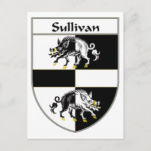 Sullivan-Wappen/Familienwappen Postkarte