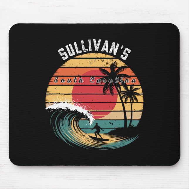 Sullivans South Carolina Beach-Surfen  Mousepad (Vorne)