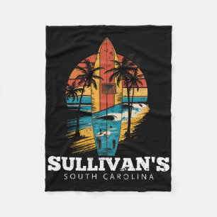 Sullivans South Carolina Surfboard Surfen Retro  Fleecedecke