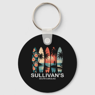 Sullivans South Carolina Surfboard Surfen Retro Schlüsselanhänger