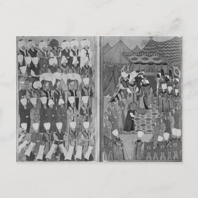 Sultan Ahmed III verteilt Geld Postkarte (Vorderseite)