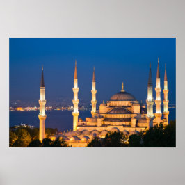 Sultan Ahmed Mosque während Dämmerposter Poster