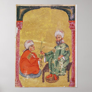 Sultan Ahmet III mit einem seiner Schüler Poster