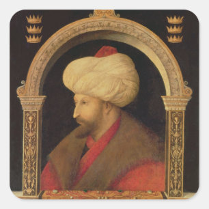 Sultan Mehmet II 1480 Quadratischer Aufkleber