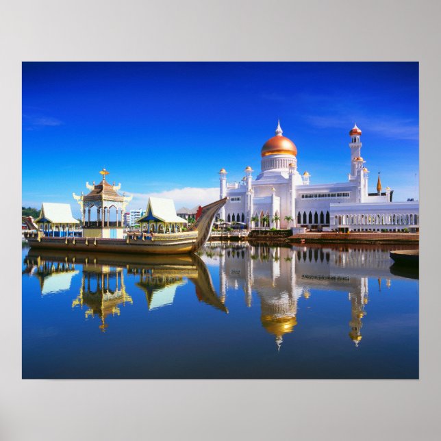 Sultan Omar Ali Saifuddien Mosque Poster (Vorne)