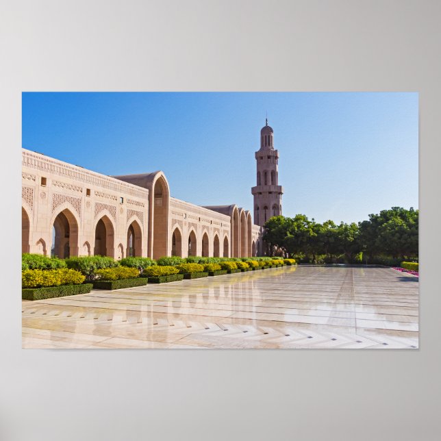 Sultan-Qabus-Moschee in Maskat, Oman Poster (Vorne)