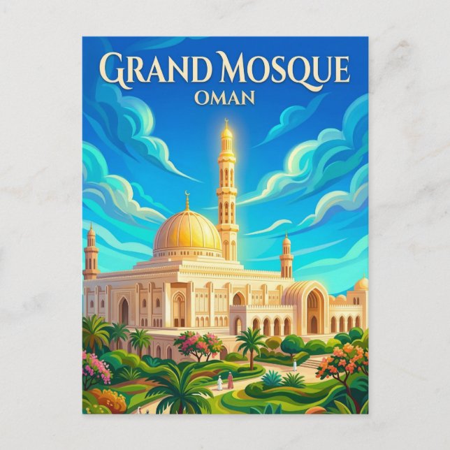 Sultan-Qabus-Moschee Oman Postkarte (Vorderseite)