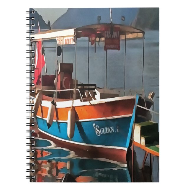 Sultan Taxi Boot Marmaris Schöne Kunst Notizblock (Vorderseite)