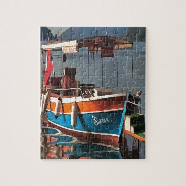 Sultan Taxi Boot Marmaris Schöne Kunst Puzzle (Vertikal)