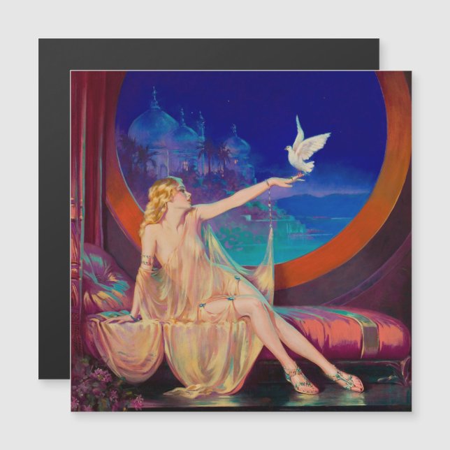 Sultana, das arabische Sultanat's Concubine 1925 Magnetkarte (Vorne/Hinten)